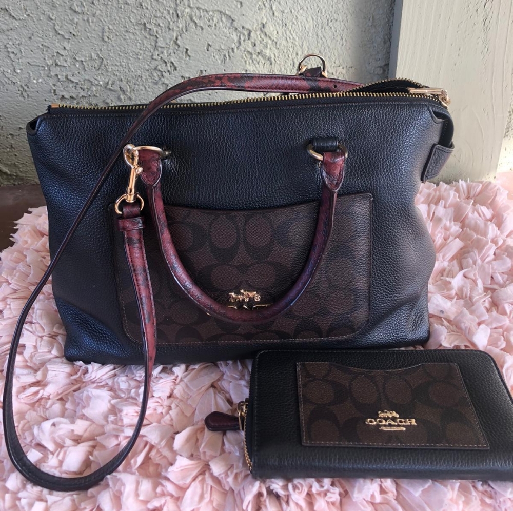 Coach Original handbag with matching wallet.